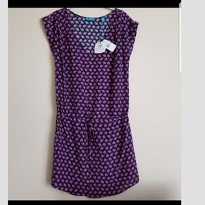 Tori Richard Navy Elephant Dress